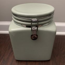 Ceramic Green Storage Container Jar For Cookie Sugar Coffee Flour