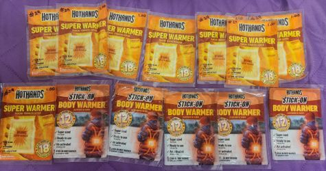 Stick-On Body Warmers - 5 Body and 8 Super Warmers total 13