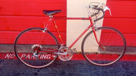 Azuki 10-speed With 10 Actual Speeds From The 80s.   Nice Original Condition.  Works well.  Large Size. Steel Bicycle With 27" Rims.  Good Tires