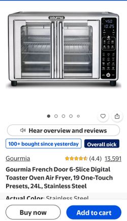 French Door 6-Slice Digital Toaster Oven Air Fryer