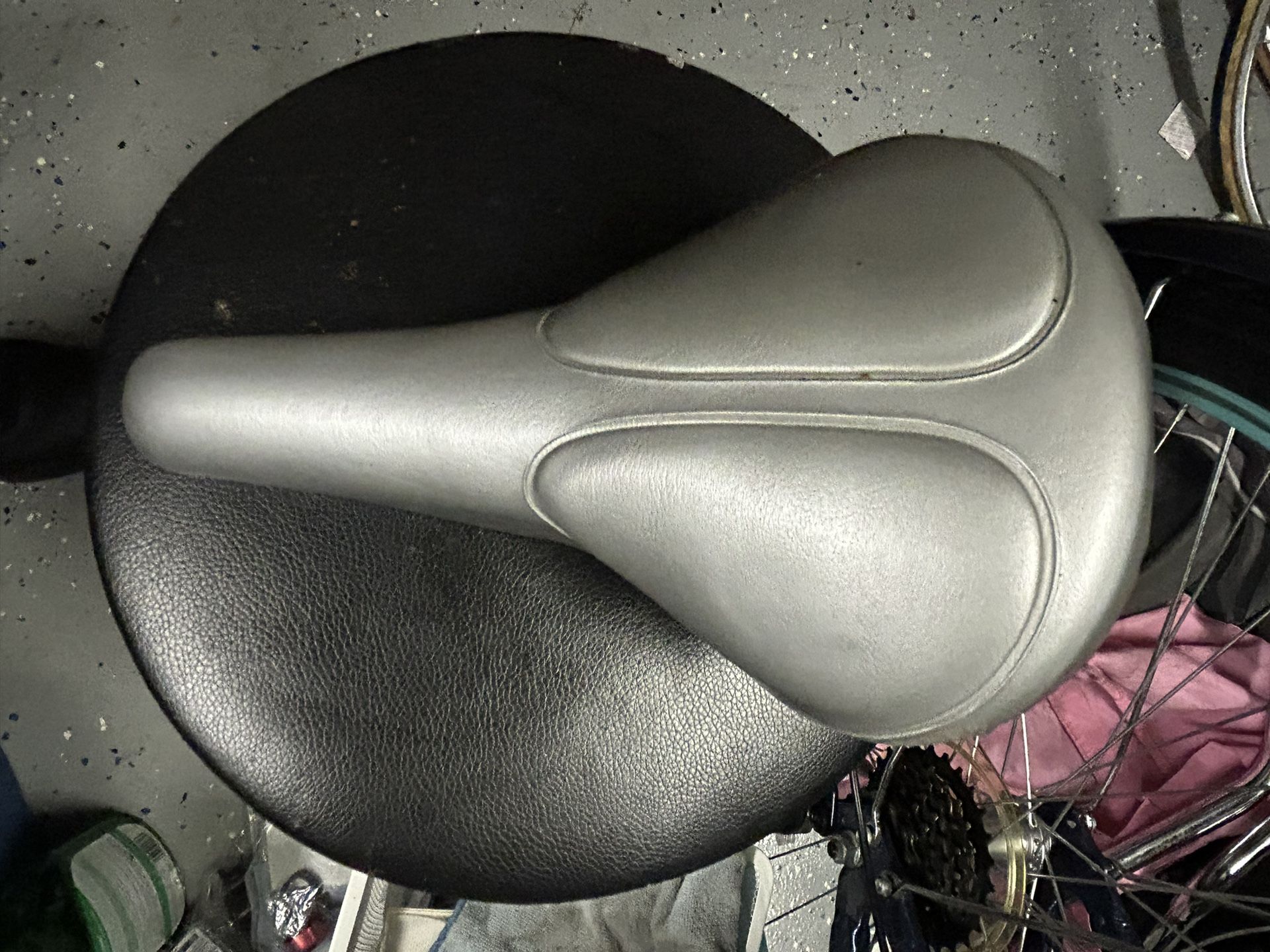 Vintage Silver Bicycle Seat