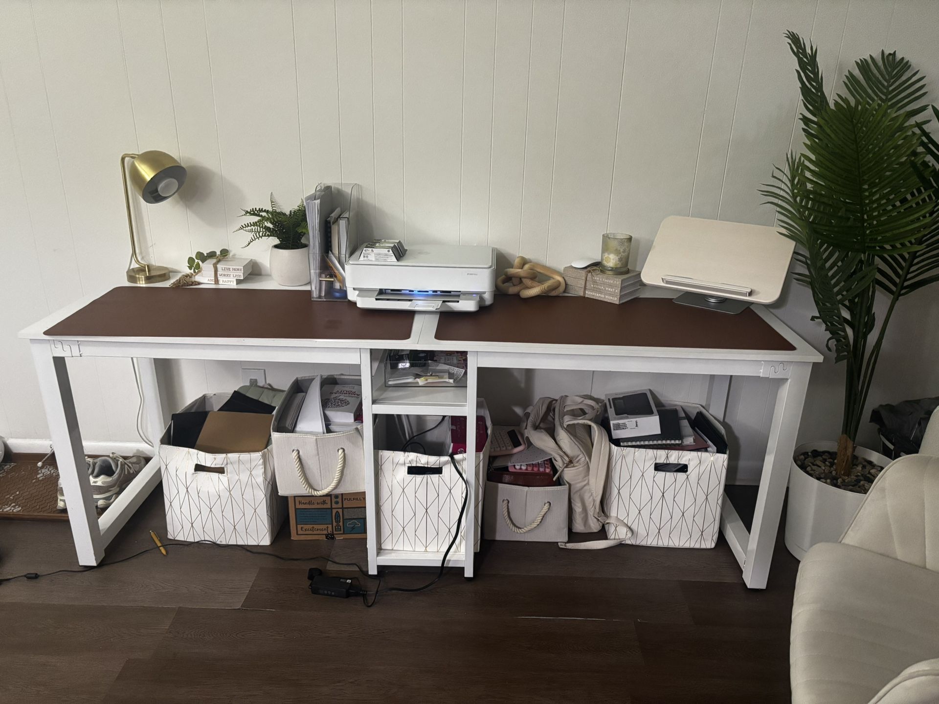 White desk