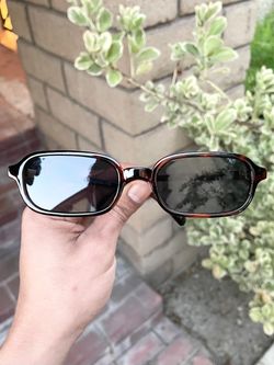 Tortoise Shell Rectangle Sunglasses Y2K