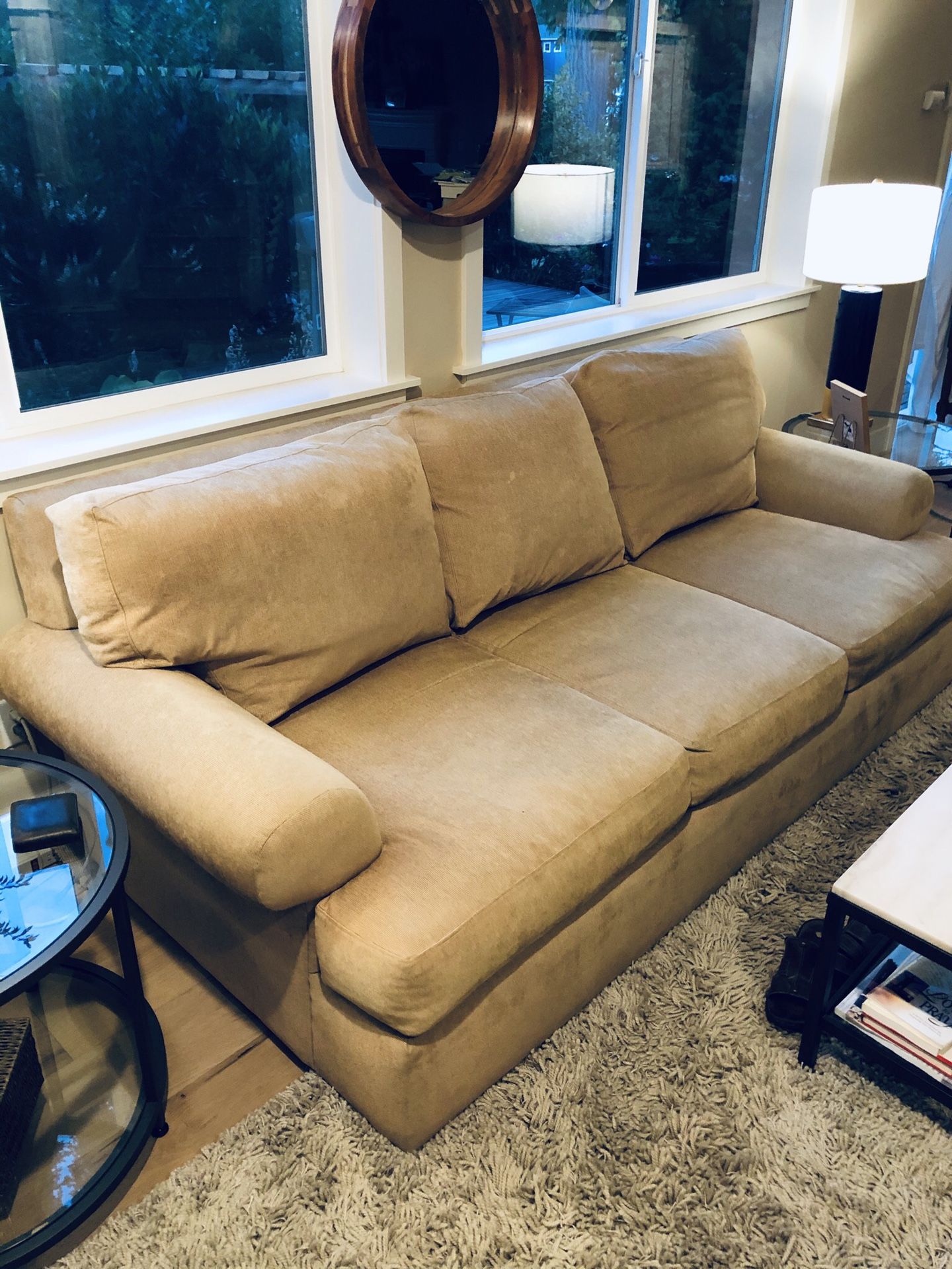 7foot Couch- Bernhardt with down filled cushions! Moving sale must go