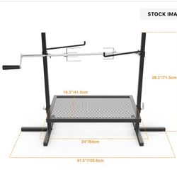 Grill Rotisserie System And Spit, Camp Grill Fire Camp Grill With Grate Open Flame