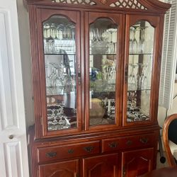 Wood And Glass China Cabinet