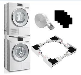 Washer Dryer Stacking Kit, Universal Washer Dryer Stacking Kit Adjustable 29/28/27/26/25/24 Inch, Small Space Saving Solution Stacking Kit for Washer 