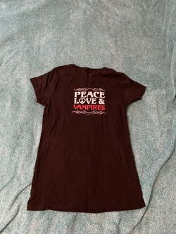Peace Love & Vampires Printed Tee