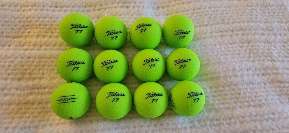 TITLEIST VG3 MATTE GREEN GOLF BALLS - 1 DOZEN