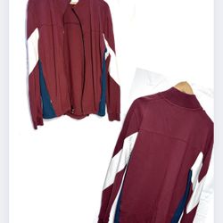 Wilson’s Jacket NWOT Men’s Size S Turquiose White Burgundy Full Zip