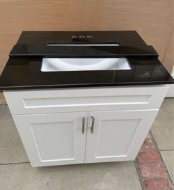 30” solid wood bathroom vanity