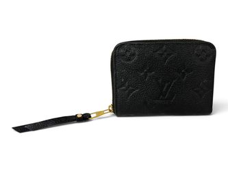 LOUIS VUITTON BLACK EMPRIENTE LEATHER ZIPPY COIN PURSE M28797 (CMP130649)
