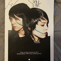 Signed Tegan And Sara Poster