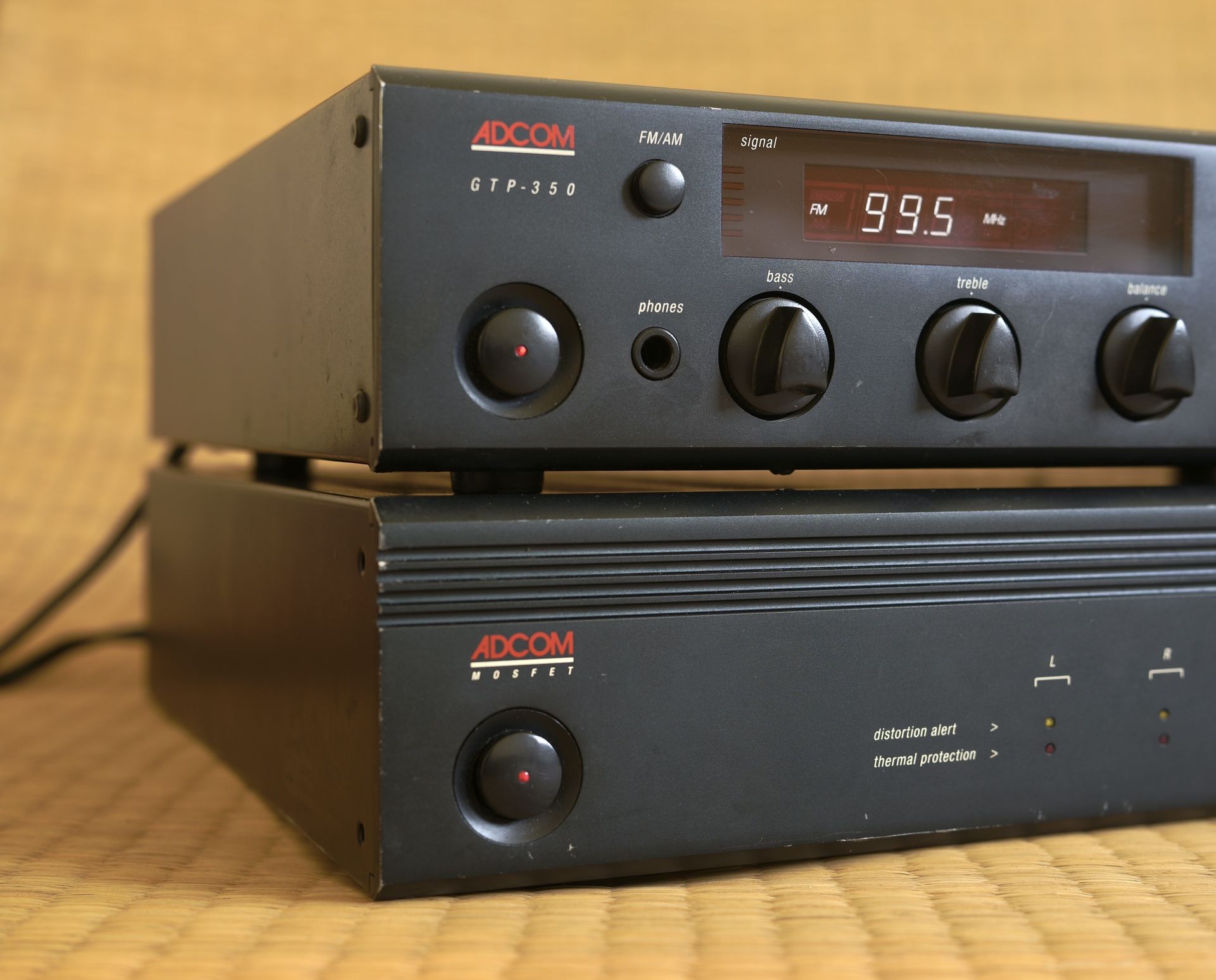 adcom gtp 350 and gfa 5200 stereo system
