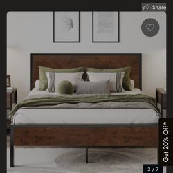 PLATFORM  BED NEW SIZE QUEEN