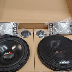 POWERBASS 6.5 INCH 210 WATTS HIGH OUTPUT  COMPONENT SET WITH CROSSOVER CAR SPEAKER ( BRAND NEW PRICE IS LOWEST INSTALL NOT AVAILABLE )