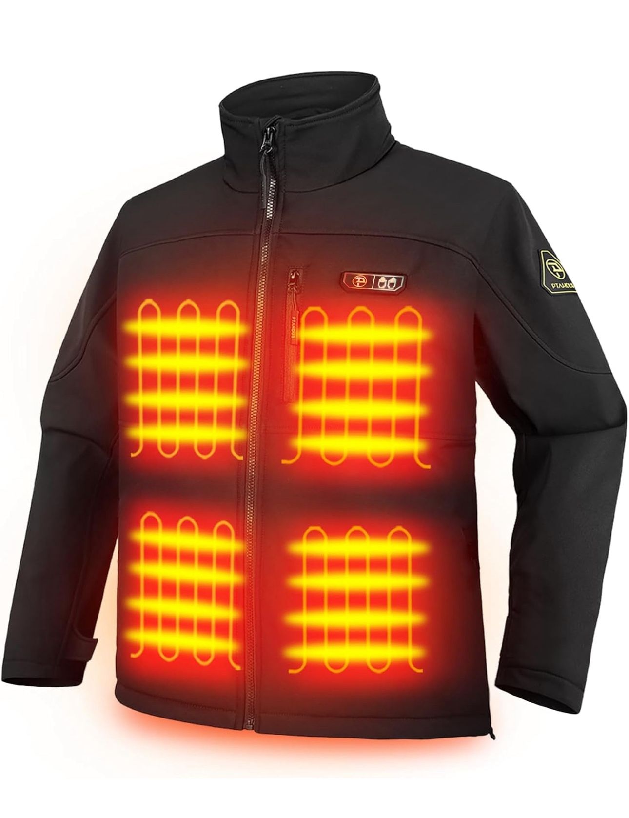 Men's Heated Jackets 5 Heat Zones Battery Pack Included, with Hand Warmer Pocket