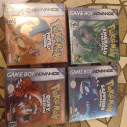 Brand New Unopened Nintendo Boy Advance Pokemon Emerald Version Fire Red Version Ruby VersionReproduction Games $50Each Unopened Game And Case