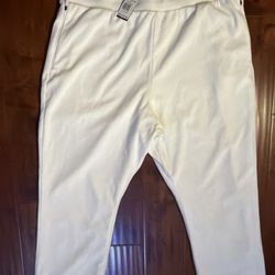 Adidas Basketball One Velour Statement Pants Cloud White 2XL NWT IA3454