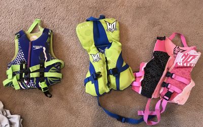 1 infant & 2 kids life vests