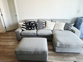 IKEA KIVIK ottoman, light grey, Los Feliz LA