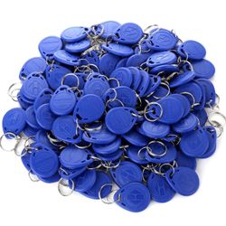 100pcs 125khz Wholesale New RFID Proximity Id Card Token Tags Key Keyfobs (Blue)