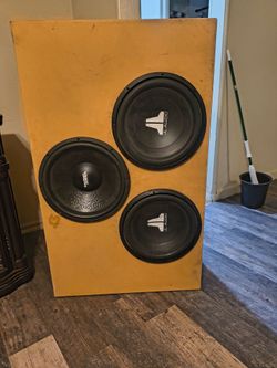 Three 15" speakers with box