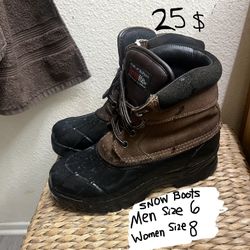 Men SNOW BOOTS SIZE 8 25$ FIRM PICK UP DTLA NEAR UNION STATION