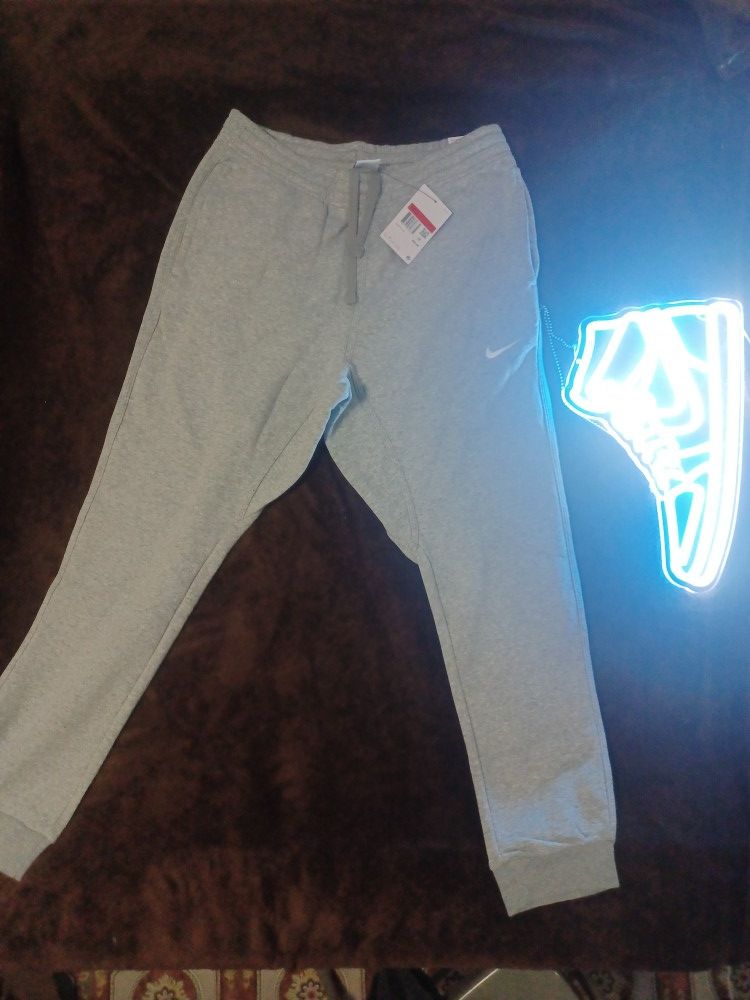 Nike Fleece Jogger Sweatpants Gray Size Large