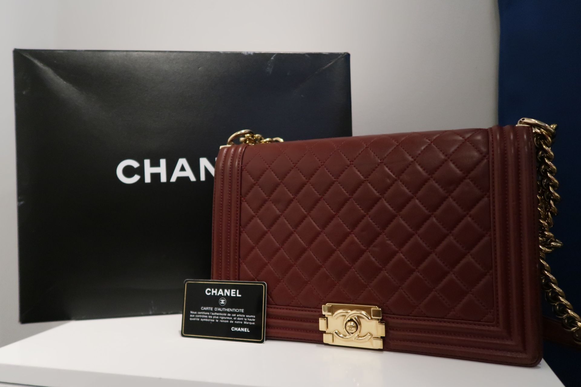 Chanel Boy Bag ( Burgundy)