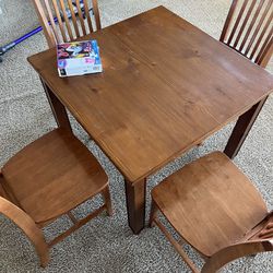 **New Listing Pottery  Barn Solid Wood Chairs & Table Set 