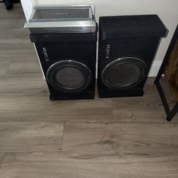(2)10in Kenwood Excelon Subs In Box W/Amp
