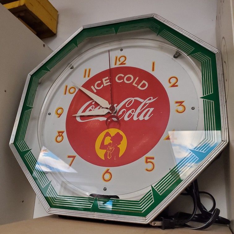 1939 COCA COLA NEON CLOCK,All Products : American Fashion Style Bags On Sale