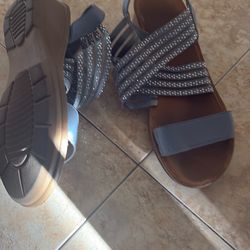 Blue sandalias sandals women size 8