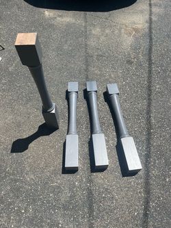 Solid wood legs for island