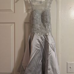 Prom Dress Size S/ Gray Color