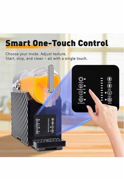 Brand: flatpincololee Slushie Machine for Home, No Ice, Soft Serve Ice Cream Machine, 1.8L Slushy Machine with Auto-Clean, Preset Programs, Cold Drink