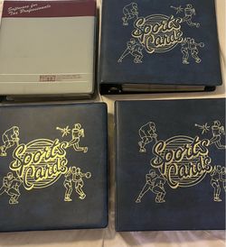 Sports card collection! 4 binders and 4 tier box! Tons of rookies, Frank Thomas, Chipper Jones…