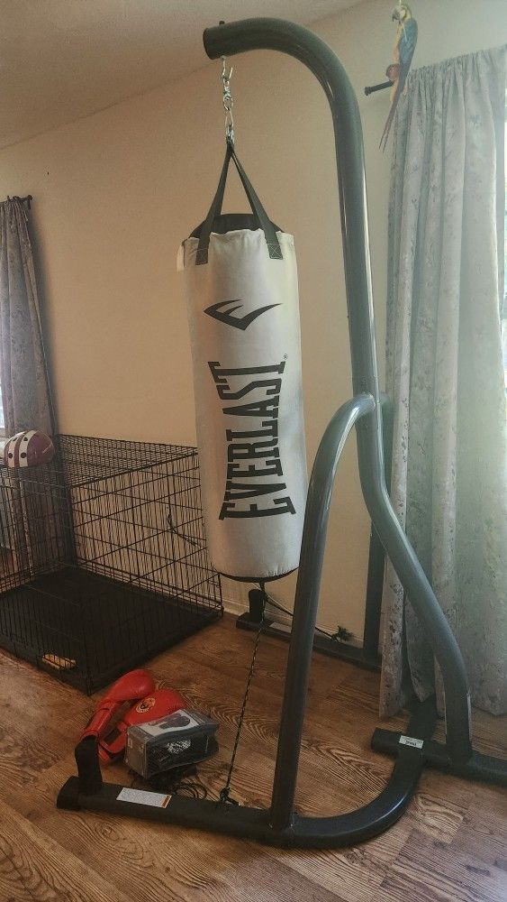 Punching Bag With Stand And Gloves