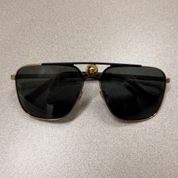 Versace Black/Gold Square Sunglasses
