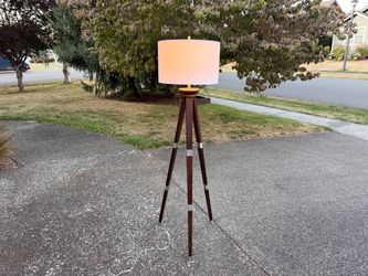 Tripod Floor Lamp with Drum Shade