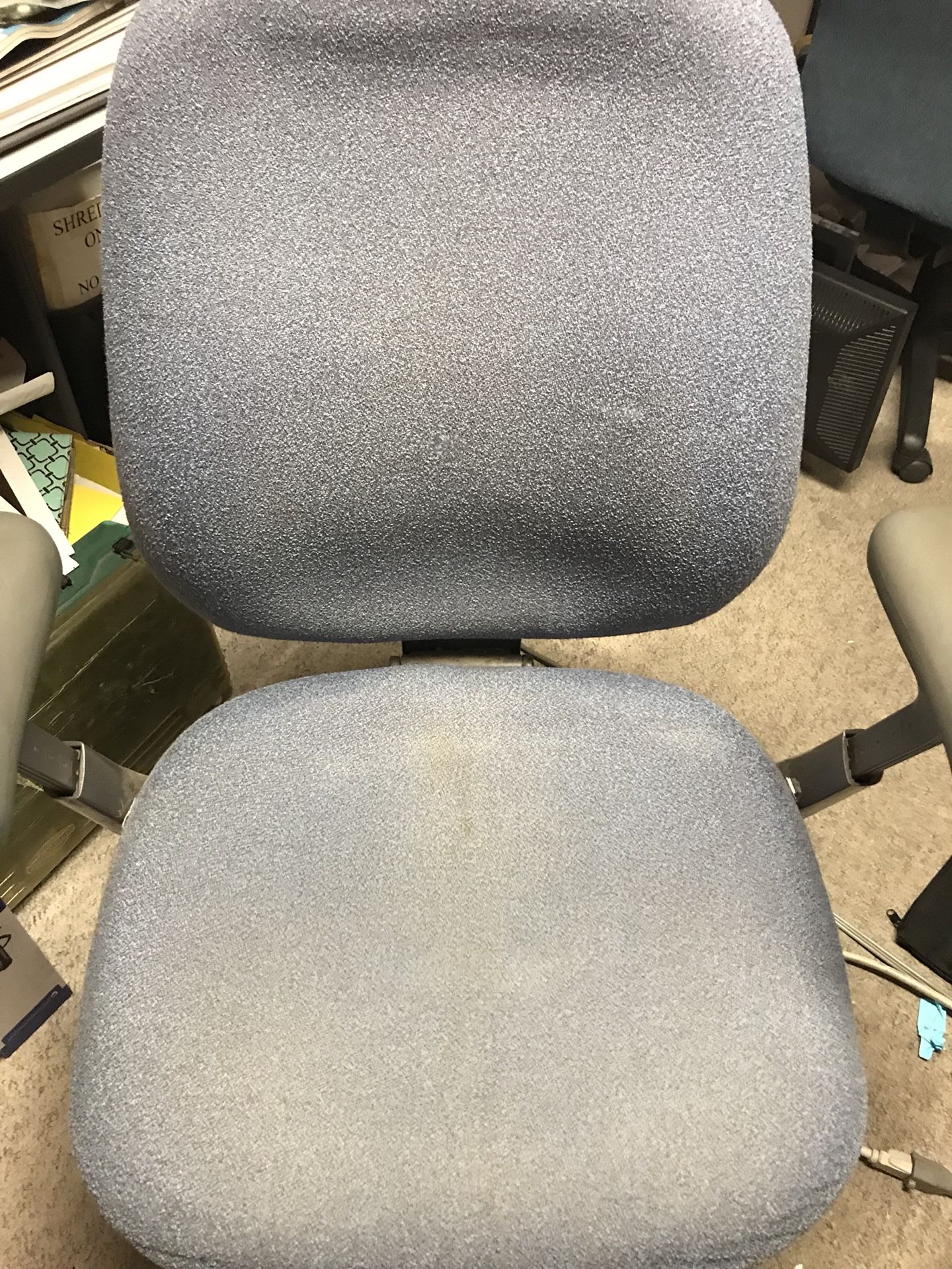 Blue office chair