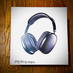 Black P9 Pro Max Wireless Headphones — Bluetooth, Deep Bass