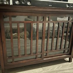 Tv Stand With Sliding Doors 