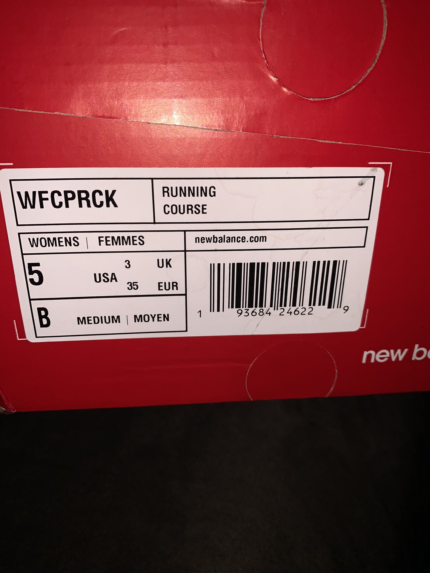 size 5 New Balance color black