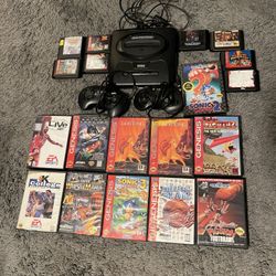 Sega Genesis 2 Controllers 19 Games 