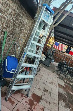 WERNER 8ft Aluminum Step Ladder Good Conditión 
