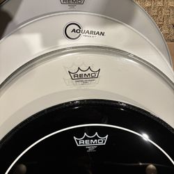 18 Drum Heads New Aquarian And Remo 