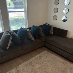Grey/Brown Sectional 