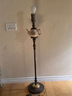 Antique Tea Kettle Vintage Floor Lamp.